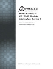 PRESSCO TECHNOLOGY INTELLISPEC CP1200E S6 Manual