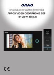 Orno APPOS OR-VID-WI-1068/B Operating And Installation Instructions