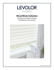 Levolor PREMIER Simple Cordless Installation Instructions Manual