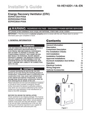 Trane Technologies EERVE125A1P00A Installer's Manual