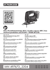 Parkside PSTDA 20-LI B3 Translation Of The Original Instructions