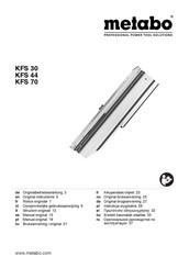 Metabo KFS 30 Original Instructions Manual
