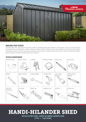 Stratco HANDI-HILANDER SHED Installation Manual