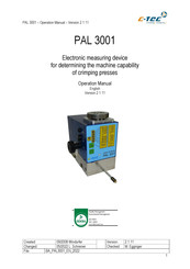 C-TEC PAL 4000 Operation Manual