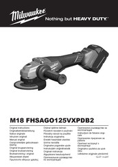 Milwaukee M18 FHSAGO125VXPDB2 Original Instructions Manual
