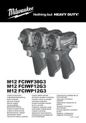 Milwaukee M12 FCIWF12G3 Original Instructions Manual