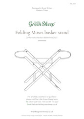 green sheep Folding Moses basket stand Manual