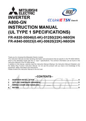 Mitsubishi Electric FR-A840-00310(11K)-N60GN Instruction Manual