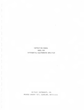 Keithley 604 Instruction Manual