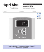 Aprilaire 8120X Installation & Operating Instructions Manual