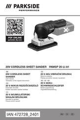 Parkside PAMSP 20-LI A1 User Manual