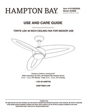 HAMPTON BAY TORTE 04866 Use And Care Manual
