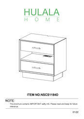 HULALA HOME NSCS1184D Manual