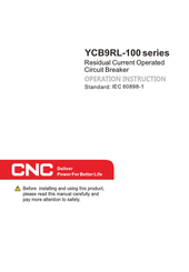 CNC YCB9RL-100 Series Operation Instruction Manual