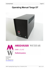 Märzhäuser Wetzlar Tango DT Operating Manual