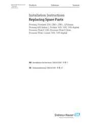 Endress+Hauser t-mass 500-digital Installation Instructions Manual