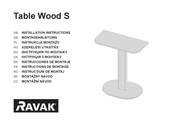 RAVAK Table Wood S Installation Instructions Manual