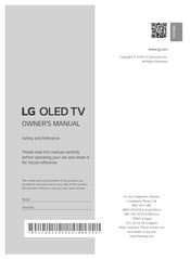 LG OLED83C46LA.UFLYLJK OLED77C46LA.UFLQLJK Owner's Manual