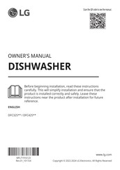 LG DFC325 Series Owner's Manual