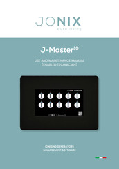 Jonix J-Master10 Use And Maintenance Manual