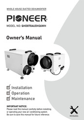 Pioneer QHD070AUDH26WH Owner's Manual