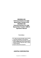 Anritsu MS2850A-053 Operation Manual
