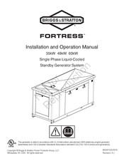 Briggs & Stratton FORTRESS 35000 Series Installation And Operation Manual