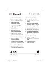EINHELL TP-CS 18/165 Li BL Operating Instructions Manual