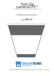 SKYLIGHT BLINDS Twin Zip LanternLITE Fitting Instructions Manual