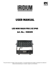 B&K LUMITEC IRIDIUM LED MINI WASH PRO 21Z IP65 User Manual