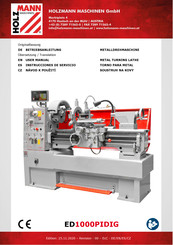HOLZMANN MASCHINEN ED1000PIDIG User Manual