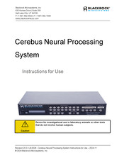Blackrock Microsystems Cerebus Instructions For Use Manual