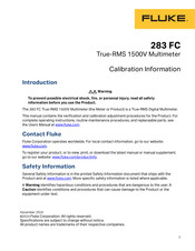 Fluke 283 FC Calibration Information Manual