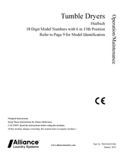 Alliance Laundry Systems Huebsch 055 Series Operation & Maintenance Manual