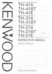 Kenwood TH-41BT Instruction Manual