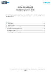 Philips D-Line BDL4650 Deployment Manual