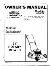 MTD 118-620A Owner's Manual