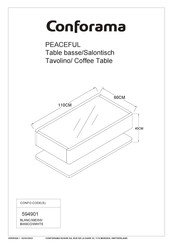 CONFORAMA PEACEFUL 594901 Manual
