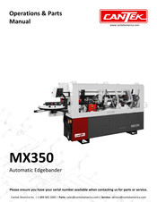 Cantek MX350 Operations & Parts Manual