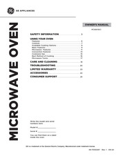 GE PCWK15C1 Owner's Manual