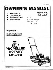 MTD 128-270A Owner's Manual