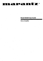 Marantz MA500 User Manual