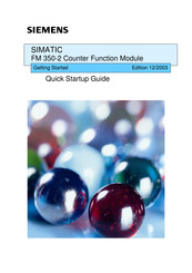 Siemens SIMATIC FM 350-2 Quick Start Up Manual