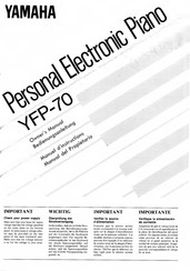 Yamaha YFP-70 Owner's Manual