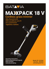 Batavia Maxxpack 18 V BT-CGT002 Operating Instructions Manual
