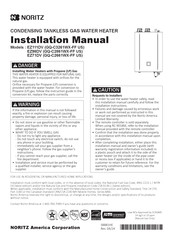 Noritz EZ71DV Installation Manual