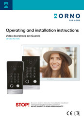 Orno Guardo OR-VID-MO-1076 Operating And Installation Instructions