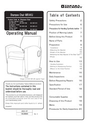 Takara Belmont MIRAKU SC-S81SM Operating Manual