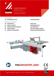 HOLZMANN MASCHINEN FKS400V32TOP 400V User Manual