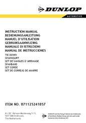 Dunlop 871125241857 Instruction Manual